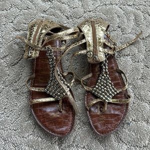 Sam Edelman Golden Sandals Size 9.5